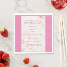 21. Geburtstag Rose Gold pink | PARTY EINLADUNG