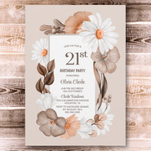 21. Geburtstag Rustic Boho Floral Party