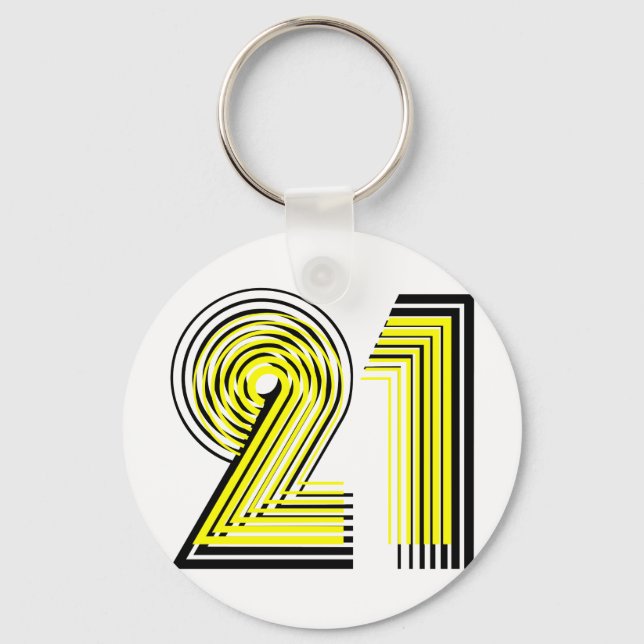 21. Geburtstag Schlüsselanhänger (Vorderseite)