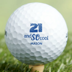 21. Geburtstag Schwiegersohn Geschenk - Blau Coole Golfball