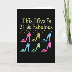 21. GEBURTSTAG SHOE QUEEN DESIGN KARTE