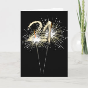21. Geburtstag Sparklers Karte
