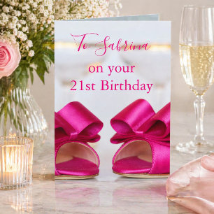 21. Geburtstag Süße Absätze Karte
