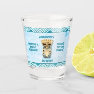 21. Geburtstag Tiki großer Kahuna Hawaiianer Schnapsglas