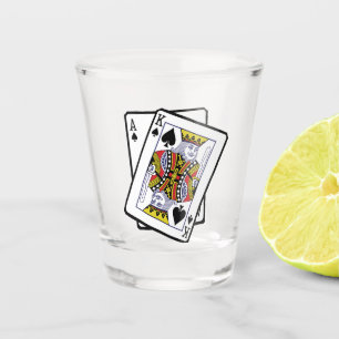 21. Geburtstag von Ace & King of Spades Schnapsglas