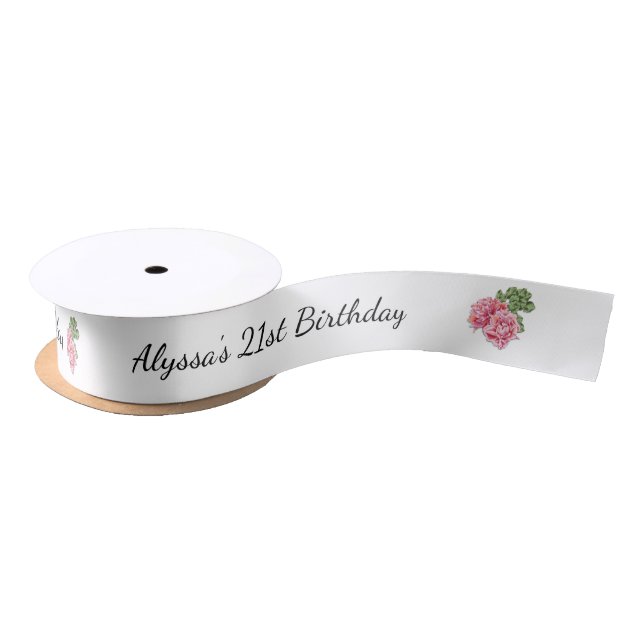 21. Geburtstags-Gastgeschenk-Band Satinband (Spule)