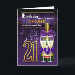 21. Geburtstags-Karte für Bruder, Karte<br><div class="desc">21. Geburtstags-Karte für Bruder,  Bruder-Geburtstag</div>