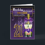 21. Geburtstags-Karte für Bruder, Karte<br><div class="desc">21. Geburtstags-Karte für Bruder,  Bruder-Geburtstag</div>