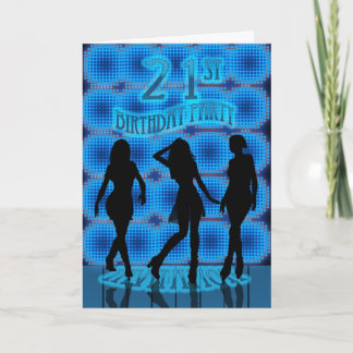 21. Geburtstagsfeier, blaue Neon mit Dan Einladung