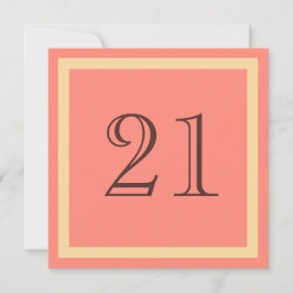 21. Geburtstagsfeier Party Einladung - Lachskorall