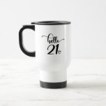 21. Geburtstagsfrauen 21 Niedlichen 21 Jahre alt Reisebecher<br><div class="desc">21. Geburtstagsfrauen Hallo 21 Niedlich 21 Jahre alt - Das perfekte und niedliche 21. Geburtstagsgeschenk für Frauen! Eine tolle Einrichtung oder Dekoration für eine Geburtstagsfeier. Phantastisches Geschenk für Ihre Freundin oder Ehefrau,  Schwester,  Tochter oder Nichte!</div>