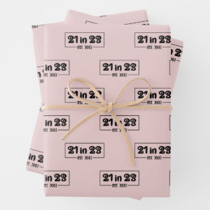 21. Geburtstagsgeschenk 21 im 23. Geschenkpapier Set