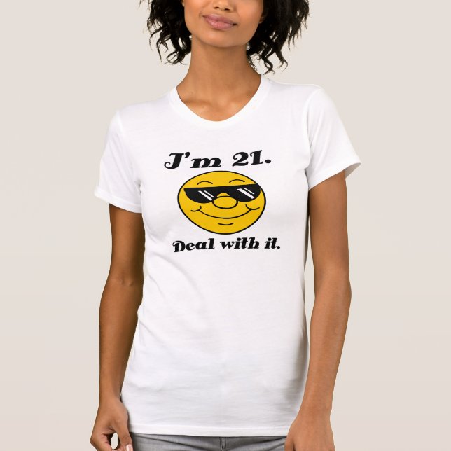 21. Geburtstagsgeschenk T-Shirt (Vorderseite)