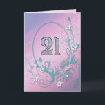 21. Geburtstagskarte mit Diamantsternen Karte<br><div class="desc">Eine Geburtstagskarte mit Pizazz! Bling und Diamanten zeigen,  wie viel Sie sich interessieren!</div>