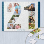 21. Geburtstagskollage Nr. 21 Keepake<br><div class="desc">Erstellen Sie Ihr eigenes Foto-Puzzle für ein einzigartiges 21. Geburtstagsgeschenk. Mit 10 benutzerdefinierten Fotos kann das Foto-Puzzle mit einem Namen und/oder einer kurzen Nachricht weiter personalisiert werden. Die Zahl 21 Foto Collage hat eine Vielzahl von Landschafts-, Quadrat- und Portrait-Fotos, die Ihnen viel Flexibilität bei der Platzierung Ihrer Lieblingsfotos geben. Foto-Rätsel...</div>