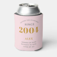 21. Geburtstagsname 2004 Rosa Grau Elegant Chic