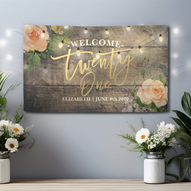 21. Geburtstagsparty Blume Banner (Von Creator hochgeladen)