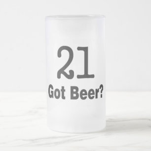 21 got Bier Mattglas Bierglas