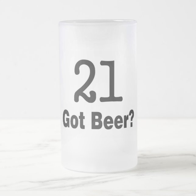 21 got Bier Mattglas Bierglas (Mittel)