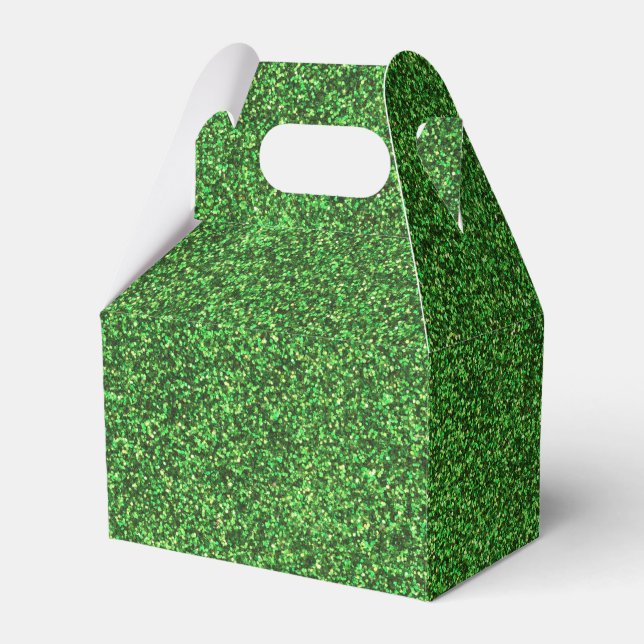 21 Green Glitzer Print Glitzern Gable Geschenkschachtel (Vorderseite)