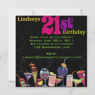 21. Happy Birthday Party Einladung Einladung