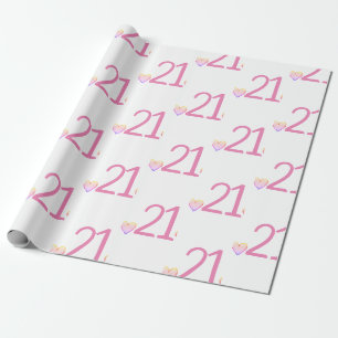21. Herzchen zum Geburtstag Geschenkpapier