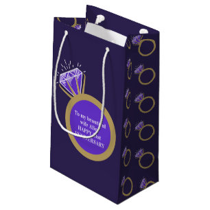 21. Hochzeit Jubiläum Iolite lila Edelsteinring Kleine Geschenktüte