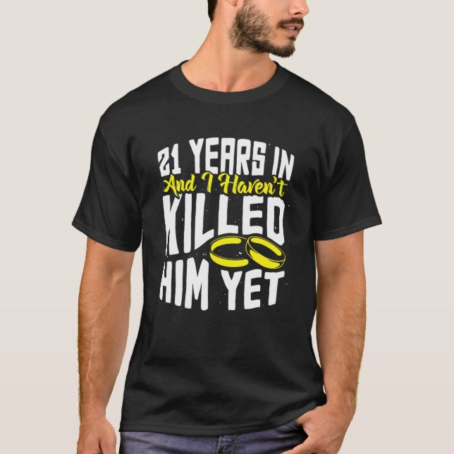21. Hochzeitstag 21. Ehejahr T-Shirt (Vorderseite)