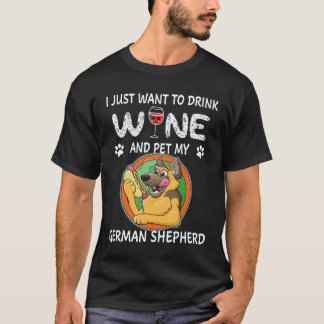21 Ich will einfach nur Wein trinken und meinen de T-Shirt
