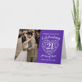 21. Iolite Wedding Jubiläum Herzkarte Karte