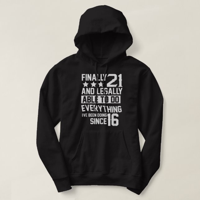 21 Jahre alt - 21. Geburtstag Hoodie (Design vorne)