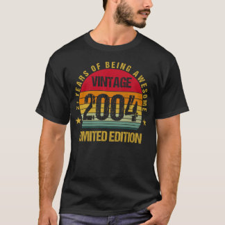 21 Jahre alt 21. Vintag 21. Geburtstag 2004 T-Shirt