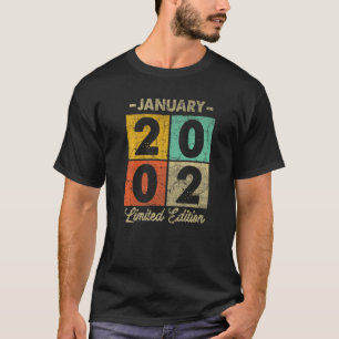 21 Jahre alt Januar 2002 21. Geburtstag 1 T-Shirt