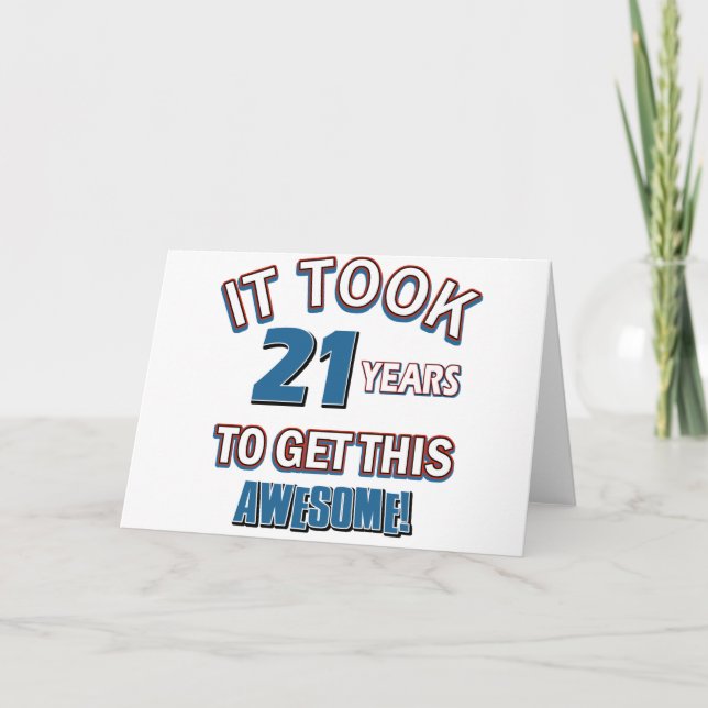 21 Jahre alte Geburtstagsdesigns Karte (Vorderseite)