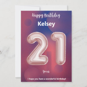 21 Jahre alte Happy Birthday Card