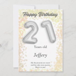 21 Jahre alte Happy Birthday Card