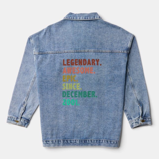 21 Jahre alte Legende Seit Dezember 2001 21. Gebur Jeansjacke (Rückseite)