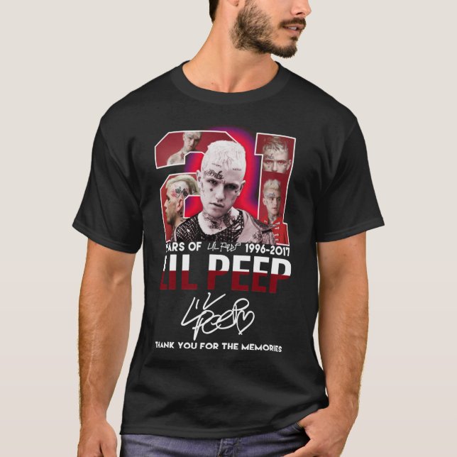 21 Jahre alter klassischer T - Shirt von Lil Peep (Vorderseite)