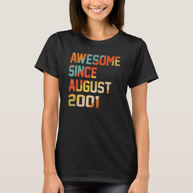 21 Jahre Phantastisch seit August 2001 21. Geburts T-Shirt (Vorderseite)