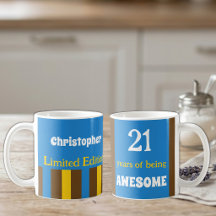 21 Jahre phantastischer Name Blau braun
