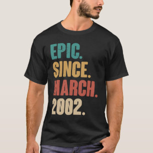 21 Jahre Vintag 2002 Geburtstag 21. Dekoration T-Shirt