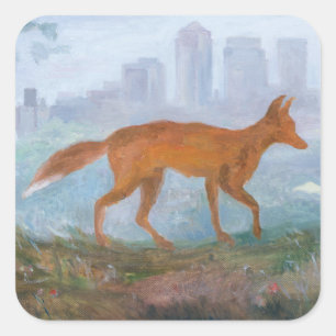 21. Jahrhundert Fox 2006 Quadratischer Aufkleber