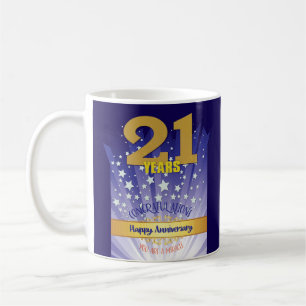 21-jähriges CUSTOM-Jubiläum Recovery fettgedruckte Kaffeetasse