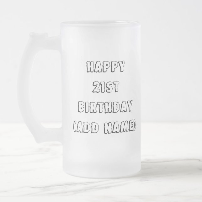 21. Jeder muss an etwas glauben Mattglas Bierglas (Links)