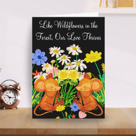 21. Jubiläum - Liebe in den Wäldern und Wildblumen Karte