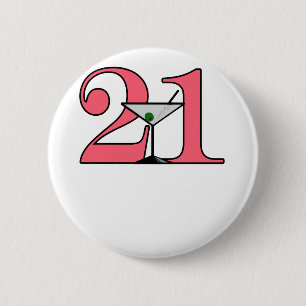 "21" Martini-Entwurf Button