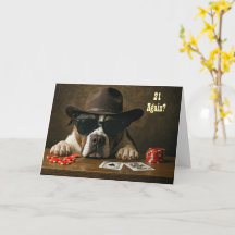 21 nochmal Happy Birthday Humorvolles Blackjack-Bl