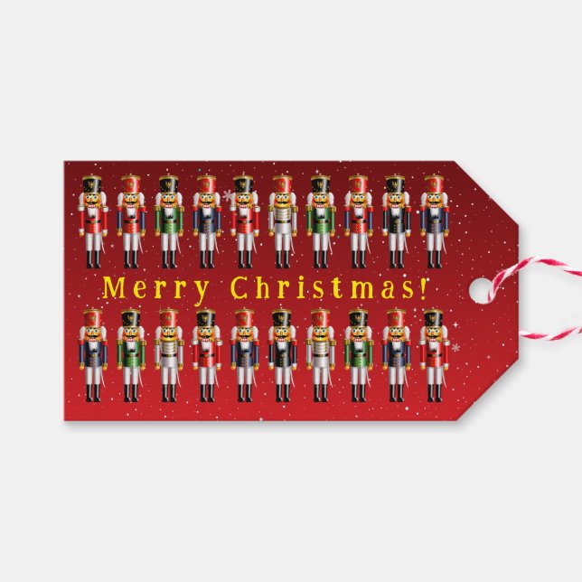 21 Nutcracker Toys Geschenkanhänger (Vorderseite (Horizontal))