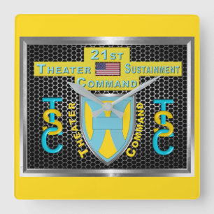 21. Oberkommando Quadratische Wanduhr