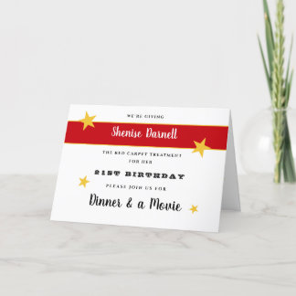 21. oder ein beliebiges Geburtstags-Fun-Dinner & M Einladung